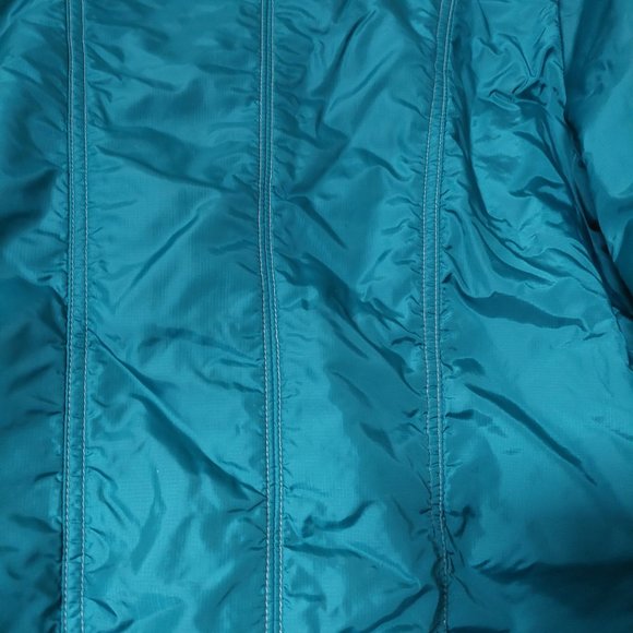 KUHL Born In The Mountains Women's Sz Small Aqua Long Jacket Pertrex/Permaloft - Picture 6 of 16